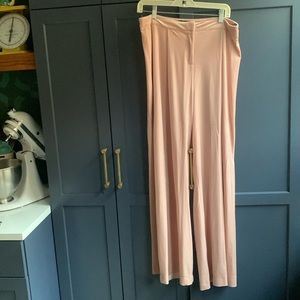 Pink Velvet Wide Leg Pants- Size M